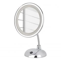 WENKO Miroir grossissant LED Style - Grossissement x3 - Chrome