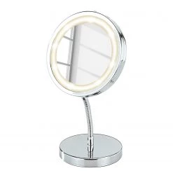 WENKO Miroir à poser avec lampe LED - Grossissement x 3 - Métal
