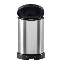 Curver Poubelle Eikamp - Matière plastique - Argenté / Noir - Hauteur : 45 cm -Poubelles de cuisine Soldes Magasin 1000150473 181219 06534500040 GALLERYIMAGES P000000001000150473