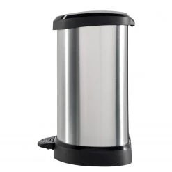 Curver Poubelle Eikamp - Matière plastique - Argenté / Noir - Hauteur : 45 cm -Poubelles de cuisine Soldes Magasin 1000150473 181219 06534500041 GALLERYIMAGES P000000001000150473
