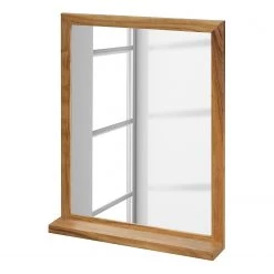 Ars manufacti Miroir Woodson II - Acacia massif - Acacia Marron clair