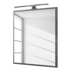 Giessbach Miroir Dante - Argent cendré - Avec éclairage