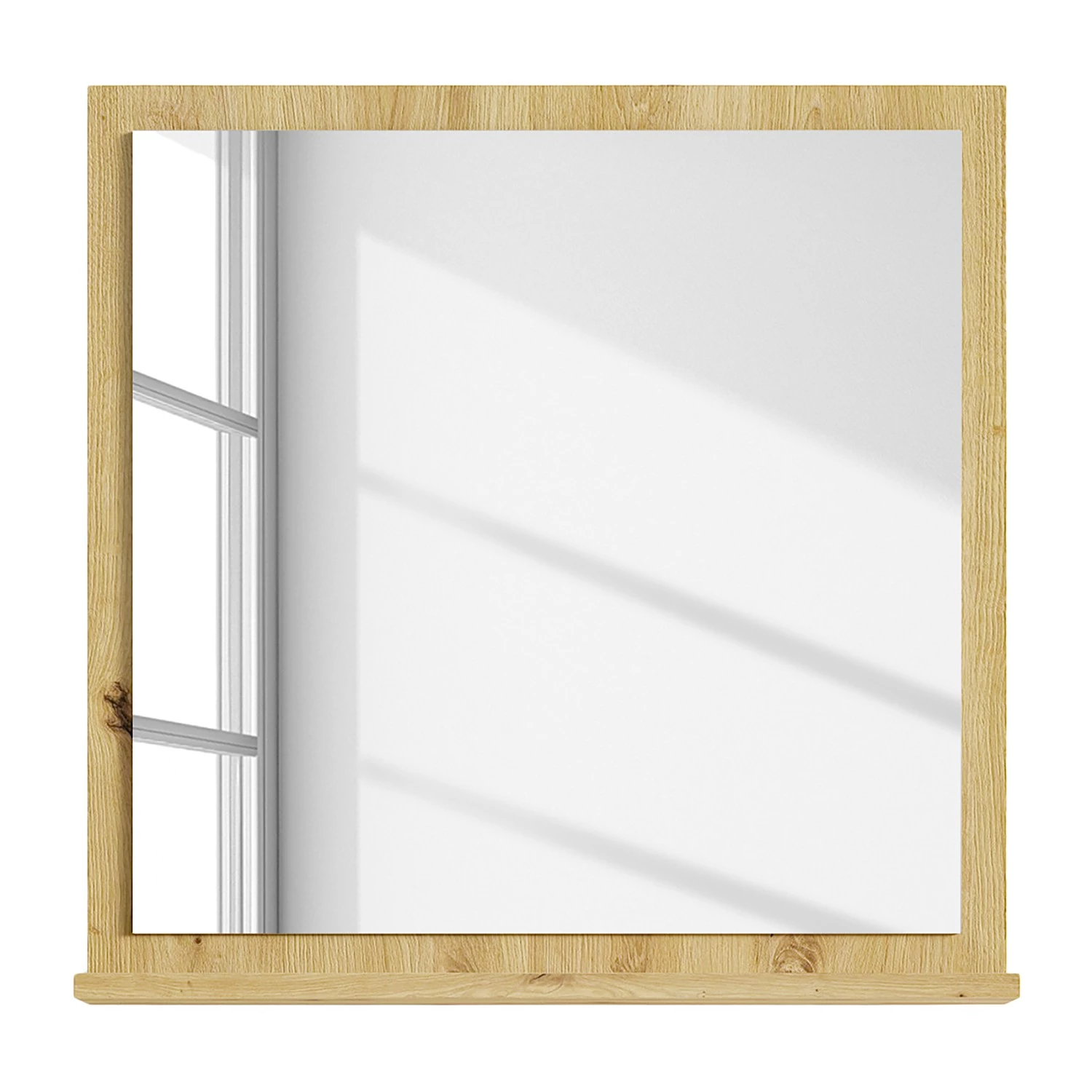 Loftscape Miroir Westerly - Blanc / Imitation chêne artisan 4 Loftscape Miroir Westerly - Blanc / Imitation chêne artisan – Image 4