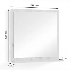 Loftscape Miroir Westerly - Blanc / Imitation chêne artisan 9 Loftscape Miroir Westerly - Blanc / Imitation chêne artisan -Poubelles de cuisine Soldes Magasin 1000219348 200806 12464200011 SKETCH DETAILS P000000001000219348 sketch