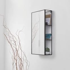 Umbra Miroir Cubiko - Acier - Noir -Poubelles de cuisine Soldes Magasin 1000230764 201112 05584900009 MOOD DETAILS P000000001000230764 mood