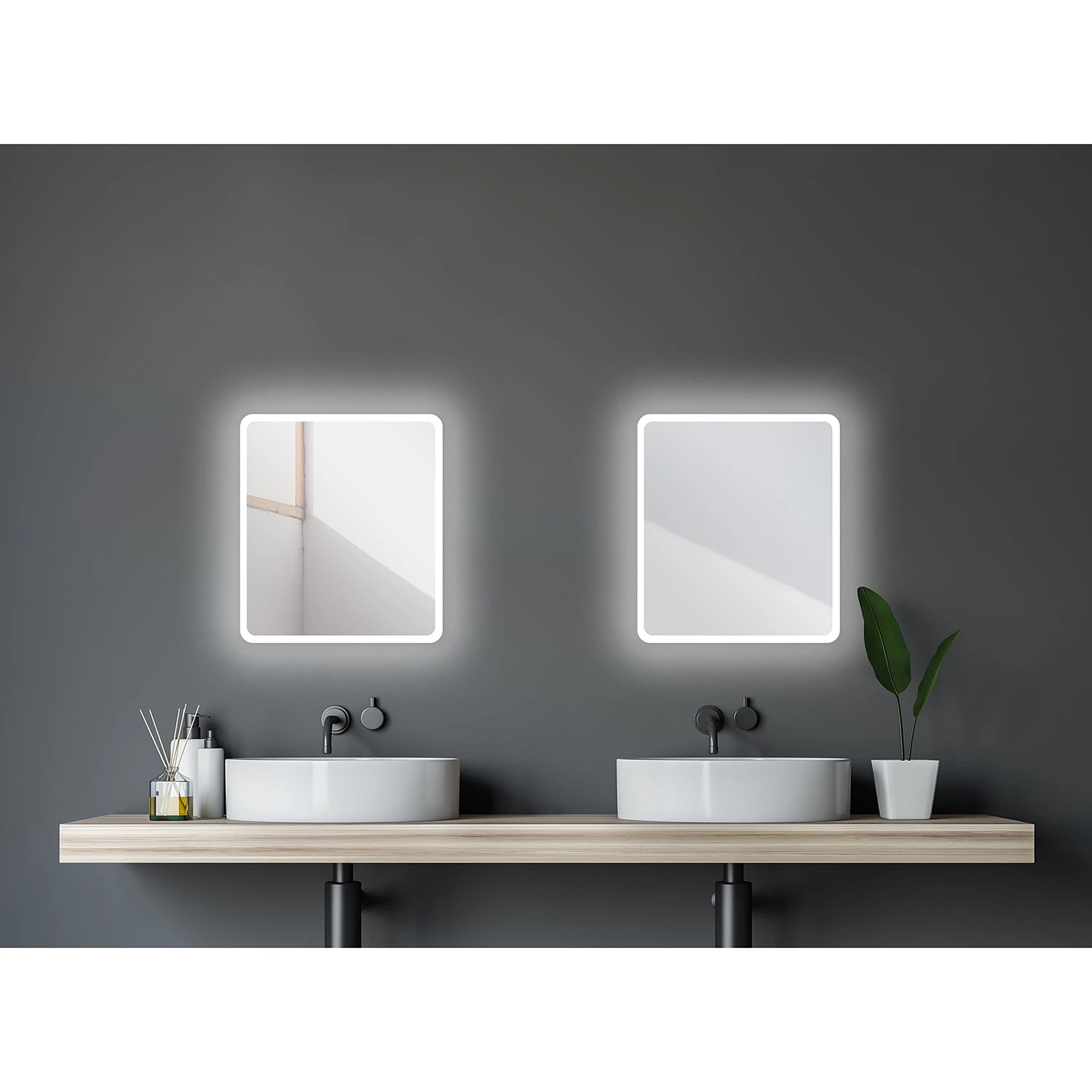 Loftscape Miroir Moon - Avec éclairage - 40 x 45 cm 4 Loftscape Miroir Moon - Avec éclairage - 40 x 45 cm – Image 4