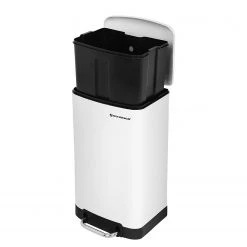 Poubelle Milizac I - Acier inoxydable / Plastique ABS - Contenance : 30 L - Blanc 12 Poubelle Milizac I - Acier inoxydable / Plastique ABS - Contenance : 30 L - Blanc -Poubelles de cuisine Soldes Magasin 1000254543 210326 08442900182 DETAILS P000000001000254543