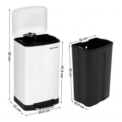 Poubelle Milizac I - Acier inoxydable / Plastique ABS - Contenance : 30 L - Blanc 17 Poubelle Milizac I - Acier inoxydable / Plastique ABS - Contenance : 30 L - Blanc -Poubelles de cuisine Soldes Magasin 1000254543 210326 08442900187 DETAILS P000000001000254543