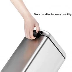 Songmics Poubelle Milizac III - Acier / Matière plastique - Noir / Blanc -Poubelles de cuisine Soldes Magasin 1000254569 210326 08444400309 DETAILS P000000001000254569