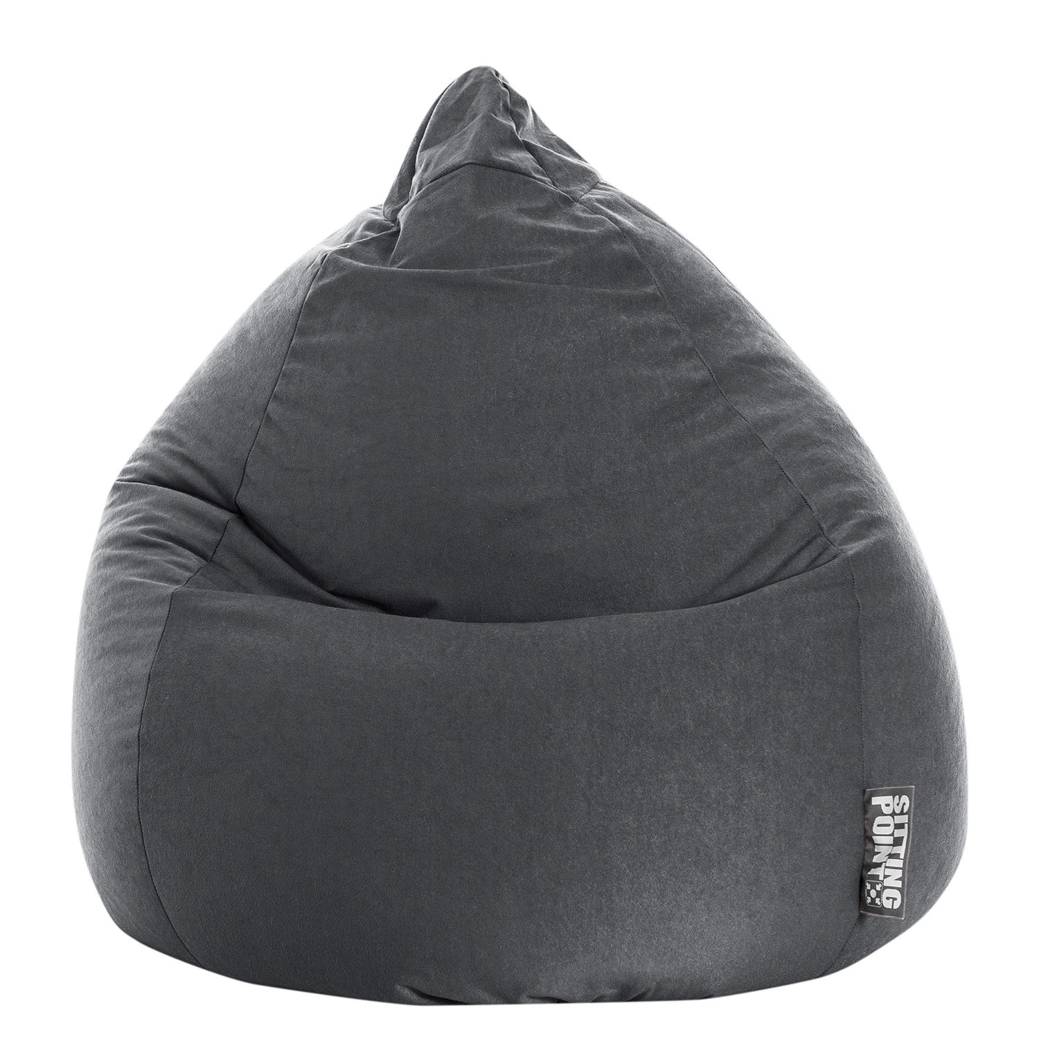 Magma-Heimtex Pouf poire Easy XL - Anthracite 1 Magma-Heimtex Pouf poire Easy XL - Anthracite