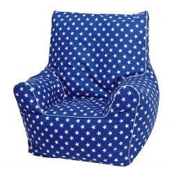Knorrtoys Pouf pour enfant Junior White Stars - Bleu
