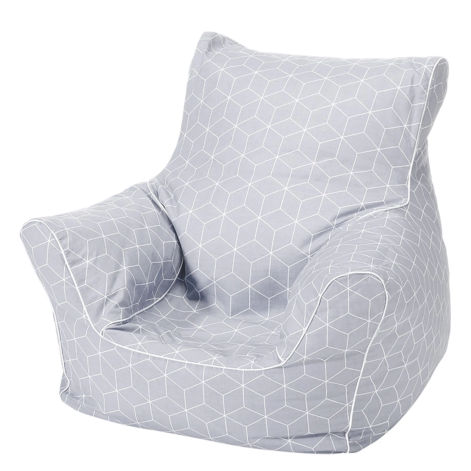 Knorrtoys Pouf pour enfant Geo Cube - Gris clair 1 Knorrtoys Pouf pour enfant Geo Cube - Gris clair