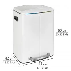 WENKO Poubelle Easy-Close Primo - Acier - Contenance : 40 L - Blanc 13 WENKO Poubelle Easy-Close Primo - Acier - Contenance : 40 L - Blanc -Poubelles de cuisine Soldes Magasin 1000274016 210618 14061600113 SKETCH DETAILS P000000001000274016 sketch