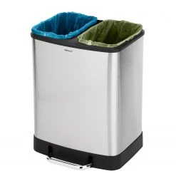 WENKO Poubelle Studio Easy-close Duo -Poubelles de cuisine Soldes Magasin 1000274025 210618 14061800131 DETAILS P000000001000274025