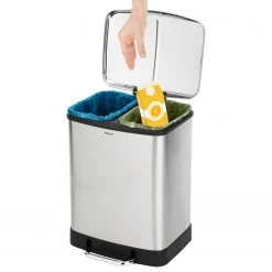 WENKO Poubelle Studio Easy-close Duo -Poubelles de cuisine Soldes Magasin 1000274025 210618 14061800135 DETAILS P000000001000274025