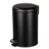 WENKO Poubelle Leman Easy Close - Acier - Noir - Capacité : 12 L