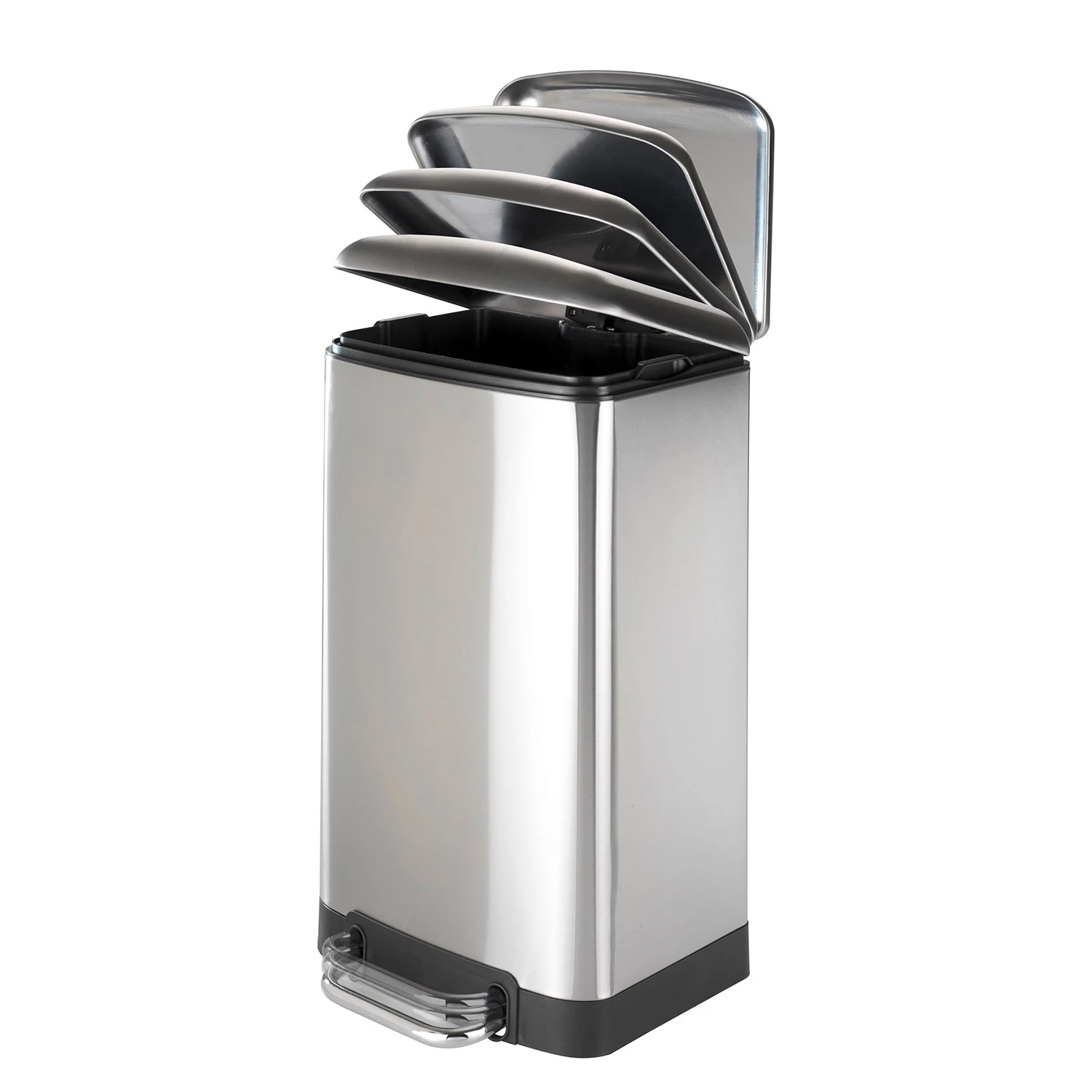 WENKO Poubelle Studio Easy-close - Acier - Mat - Capacité : 30 L 2 WENKO Poubelle Studio Easy-close - Acier - Mat - Capacité : 30 L – Image 2