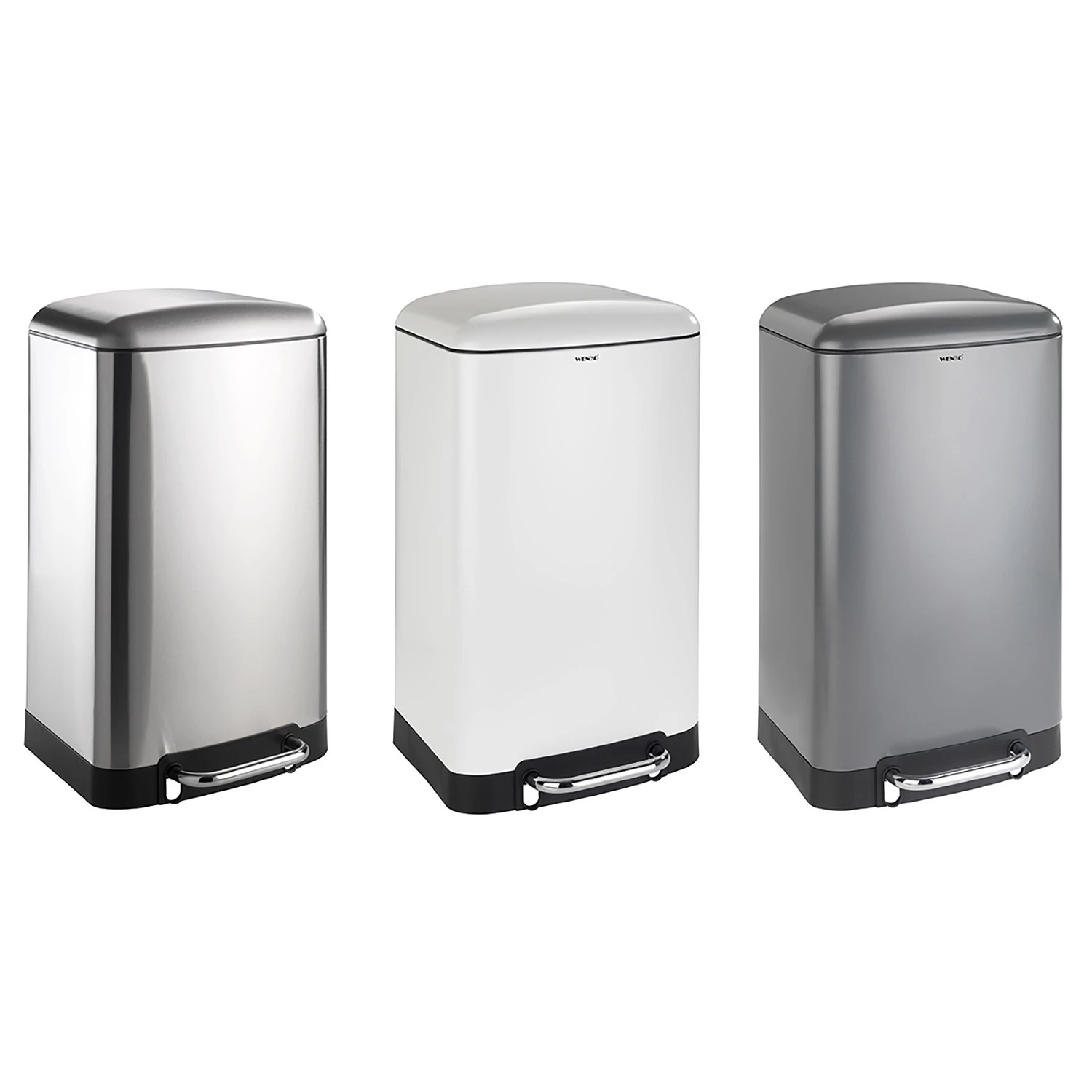 WENKO Poubelle Studio Easy-close - Acier - Mat - Capacité : 30 L 4 WENKO Poubelle Studio Easy-close - Acier - Mat - Capacité : 30 L – Image 4