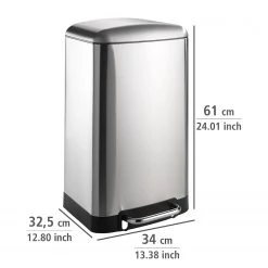 WENKO Poubelle Studio Easy-close - Acier - Mat - Capacité : 30 L 11 WENKO Poubelle Studio Easy-close - Acier - Mat - Capacité : 30 L -Poubelles de cuisine Soldes Magasin 1000274079 210618 14062800245 SKETCH DETAILS P000000001000274079 sketch