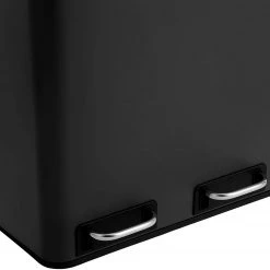 Songmics Poubelle Brindisi - Acier / Matière plastique ABS - Noir - Contenance : 3 x 18 L -Poubelles de cuisine Soldes Magasin 1000274910 210622 10261000147 DETAILS P000000001000274910