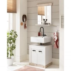 Ridgevalley Miroir Lewk - Imitation pin blanc / Imitation pin - Largeur : 60 cm -Poubelles de cuisine Soldes Magasin 1000281704 210728 08081900022 MOOD DETAILS P000000001000281704 mood