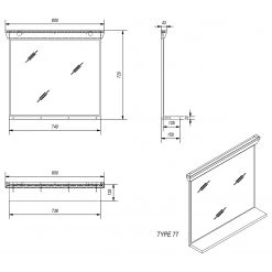 Ridgevalley Miroir Lewk - Imitation pin blanc / Imitation pin - Largeur : 80 cm -Poubelles de cuisine Soldes Magasin 1000281706 210728 08082100046 SKETCH DETAILS P000000001000281706 sketch
