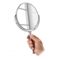 WENKO Miroir grossissant Power-Loc Elegance - Miroir en verre / Acier - Chrome
