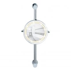WENKO Miroir grossissant lumineux mural Carpi - Grossissement x5 - Chrome -Poubelles de cuisine Soldes Magasin 1000287181 210827 13303300372 DETAILS P000000001000287181