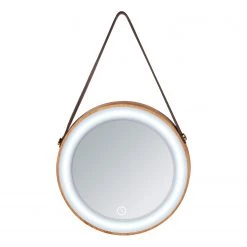 WENKO Miroir LED Usini - Miroir en verre - Marron -Poubelles de cuisine Soldes Magasin 1000287218 210827 13304800598 DETAILS P000000001000287218