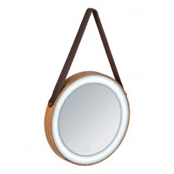 WENKO Miroir LED Usini - Miroir en verre - Marron -Poubelles de cuisine Soldes Magasin 1000287218 210827 13304800599 DETAILS P000000001000287218