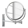 WENKO Miroir grossissant Deluxe - Grossissements x5 - Chromé