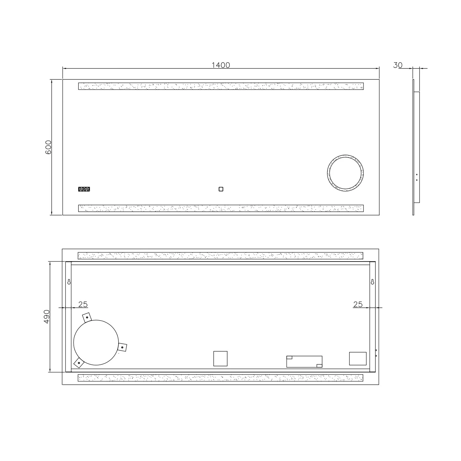 Loftscape Miroir King - Avec éclairage - Largeur : 140 cm 9 Loftscape Miroir King - Avec éclairage - Largeur : 140 cm – Image 9