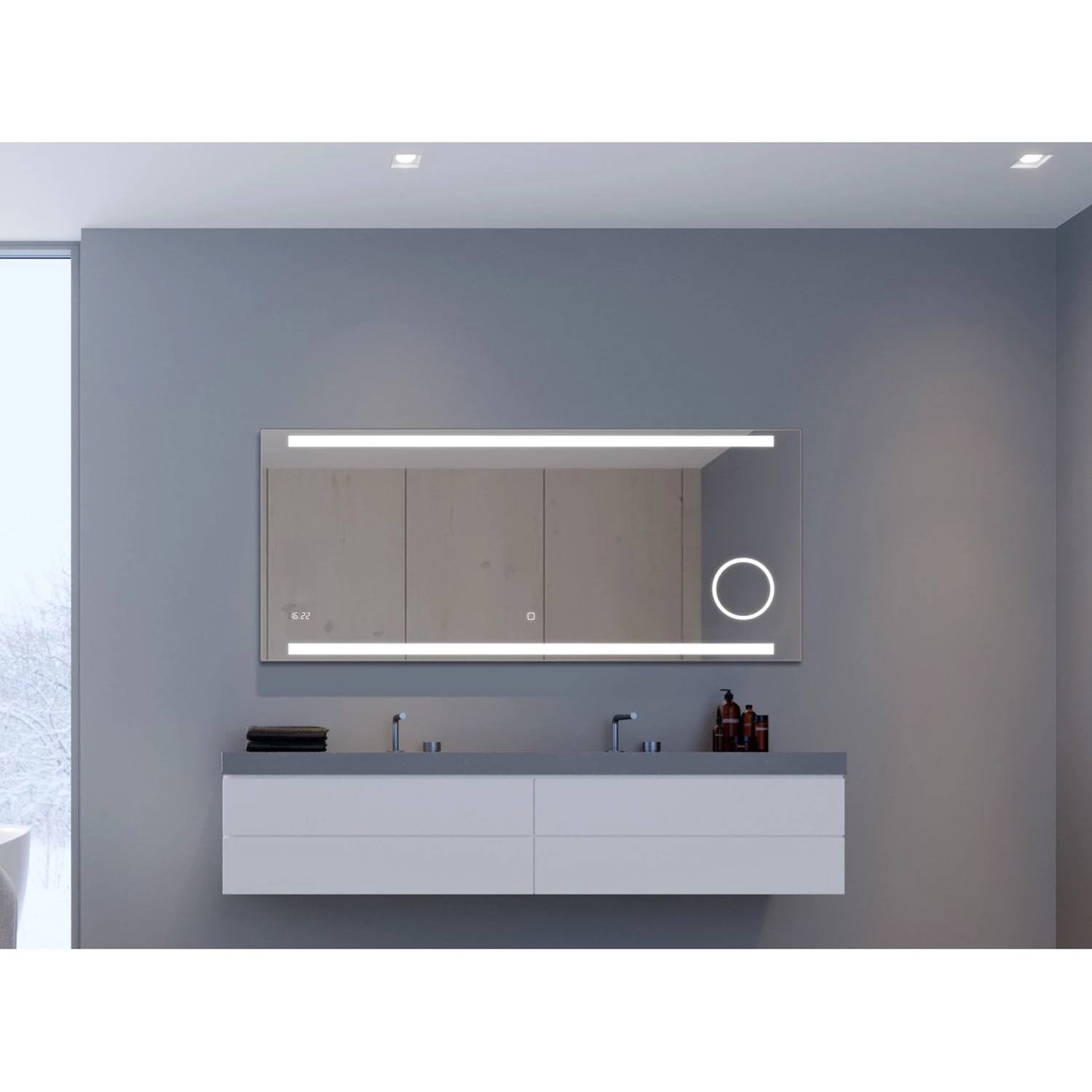 Loftscape Miroir King - Avec éclairage - Largeur : 140 cm 2 Loftscape Miroir King - Avec éclairage - Largeur : 140 cm – Image 2