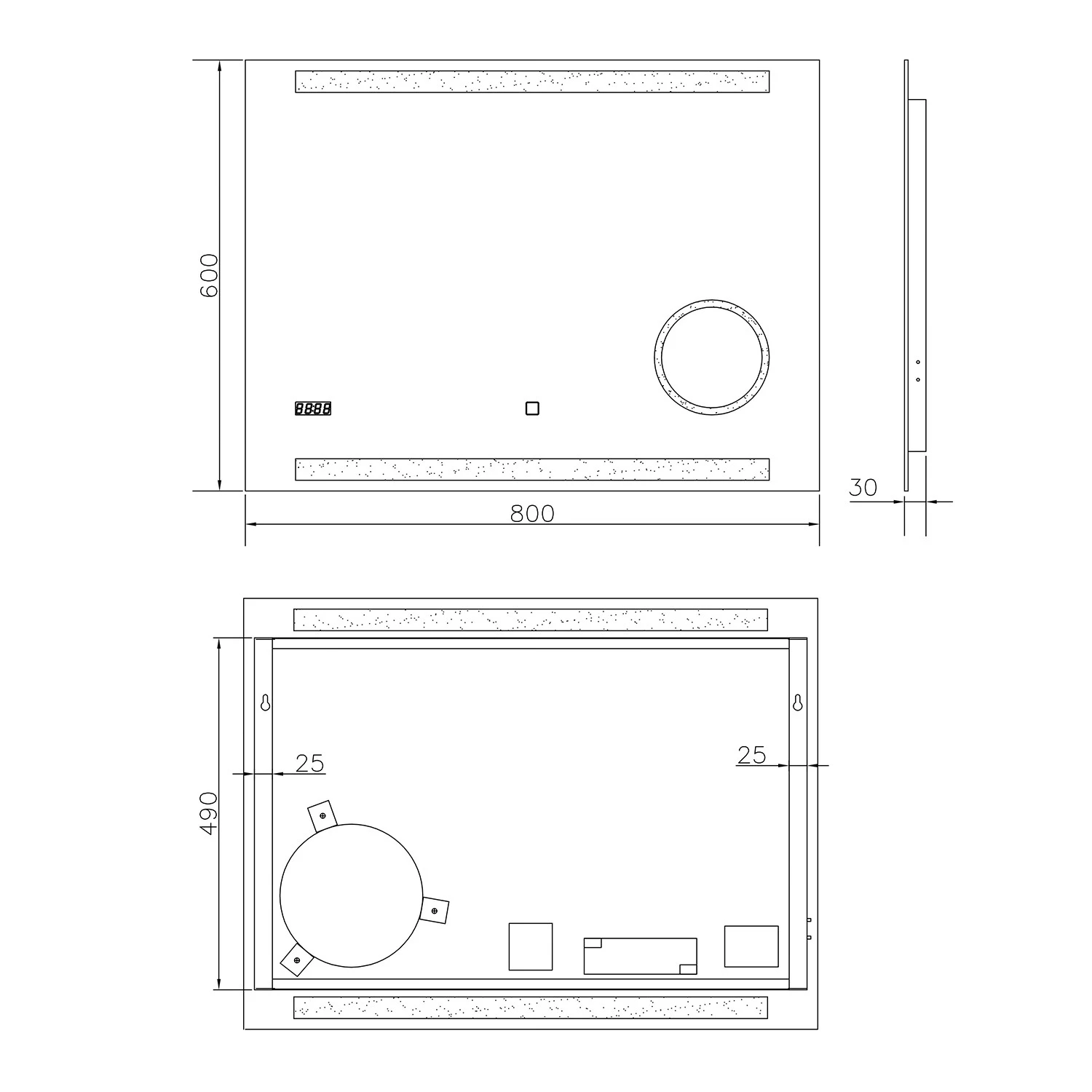 Loftscape Miroir King - Avec éclairage - Largeur : 80 cm 9 Loftscape Miroir King - Avec éclairage - Largeur : 80 cm – Image 9