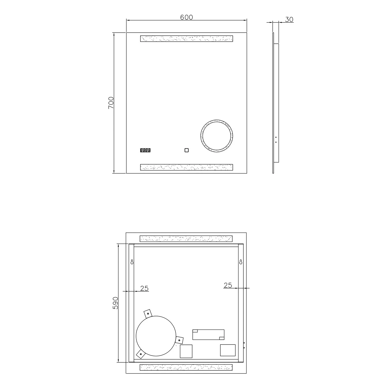 Loftscape Miroir King - Avec éclairage - Largeur : 60 cm 9 Loftscape Miroir King - Avec éclairage - Largeur : 60 cm – Image 9