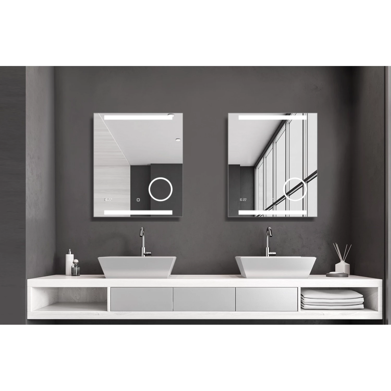 Loftscape Miroir King - Avec éclairage - Largeur : 60 cm 2 Loftscape Miroir King - Avec éclairage - Largeur : 60 cm – Image 2