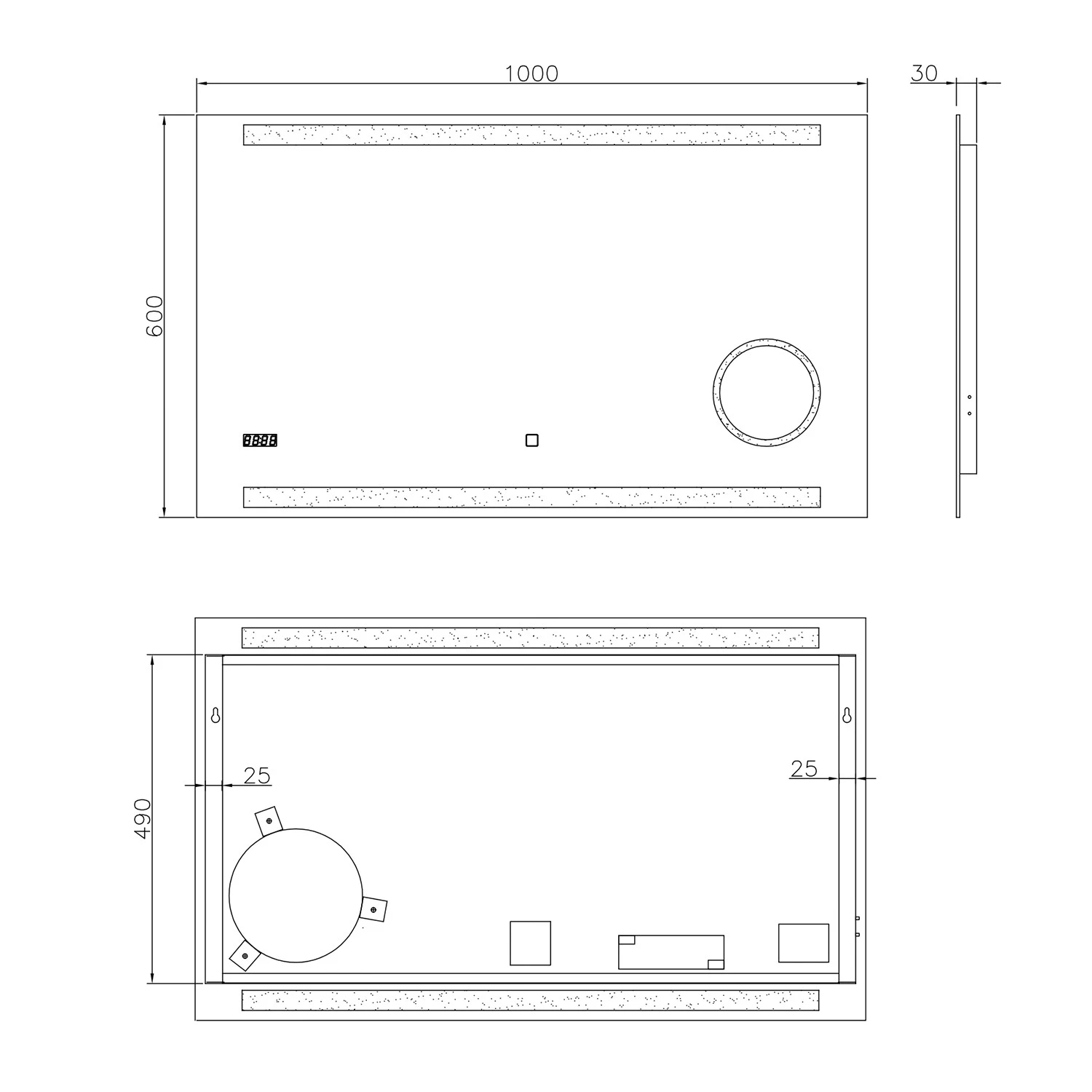 Loftscape Miroir King - Avec éclairage - Largeur : 100 cm 9 Loftscape Miroir King - Avec éclairage - Largeur : 100 cm – Image 9