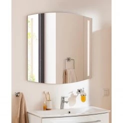 Fackelmann Miroir B.Style - Avec éclairage intégré - Largeur : 80 cm -Poubelles de cuisine Soldes Magasin 1000287835 210826 08274000053 MOOD DETAILS P000000001000287835 mood