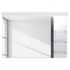 Roomscape Miroir Farson II - Avec éclairage - Blanc brillant -Poubelles de cuisine Soldes Magasin 1000305910 211109 123930000105 DETAILS P000000001000305910