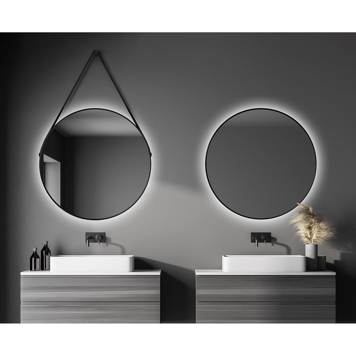 Giessbach Miroir Talos II - Aluminium - Noir - Avec éclairage 3 Giessbach Miroir Talos II - Aluminium - Noir - Avec éclairage – Image 3