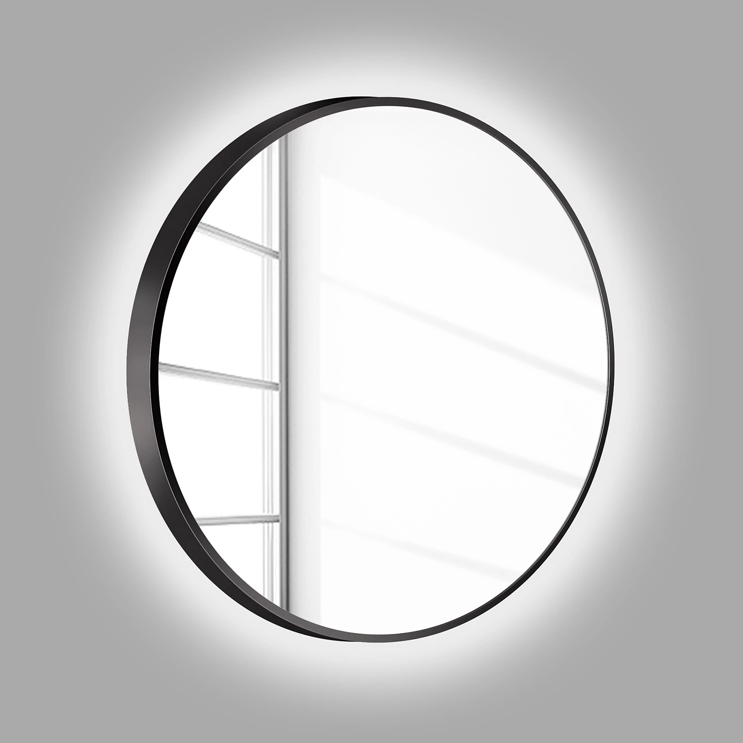 Giessbach Miroir Talos II - Aluminium - Noir - Avec éclairage 4 Giessbach Miroir Talos II - Aluminium - Noir - Avec éclairage – Image 4