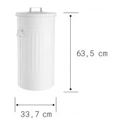 Butlers Poubelle Oskar ZINC - Blanc -Poubelles de cuisine Soldes Magasin 1000338043 220301 500 SKETCH DETAILS P000000001000338043 sketch