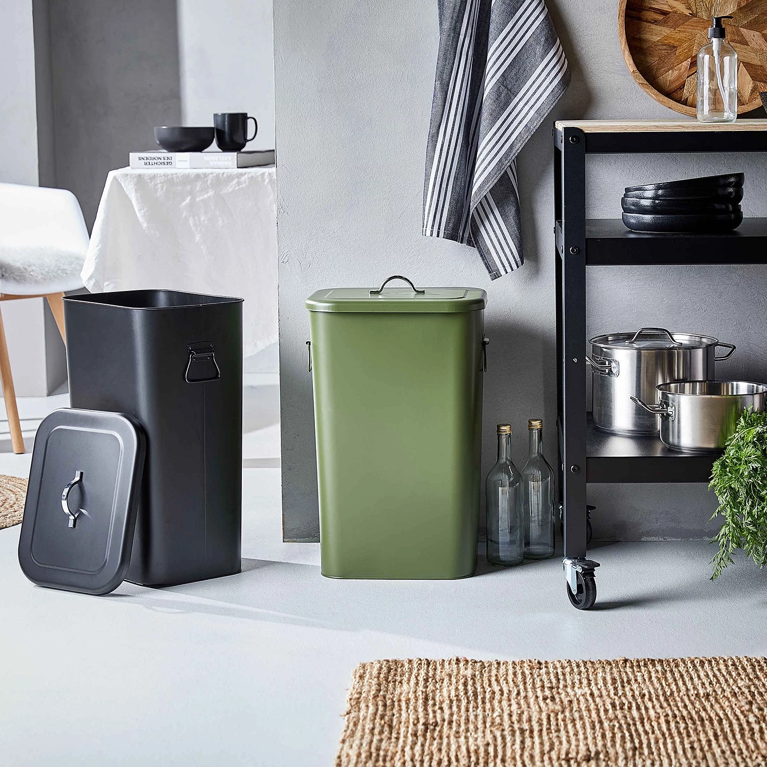 Butlers Poubelle BINSTER - Vert olive 4 Butlers Poubelle BINSTER - Vert olive – Image 4