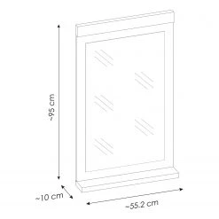 Ridgevalley Miroir Shutter II - Imitation chêne -Poubelles de cuisine Soldes Magasin 1000348673 220505 500 SKETCH DETAILS P000000001000348673 sketch
