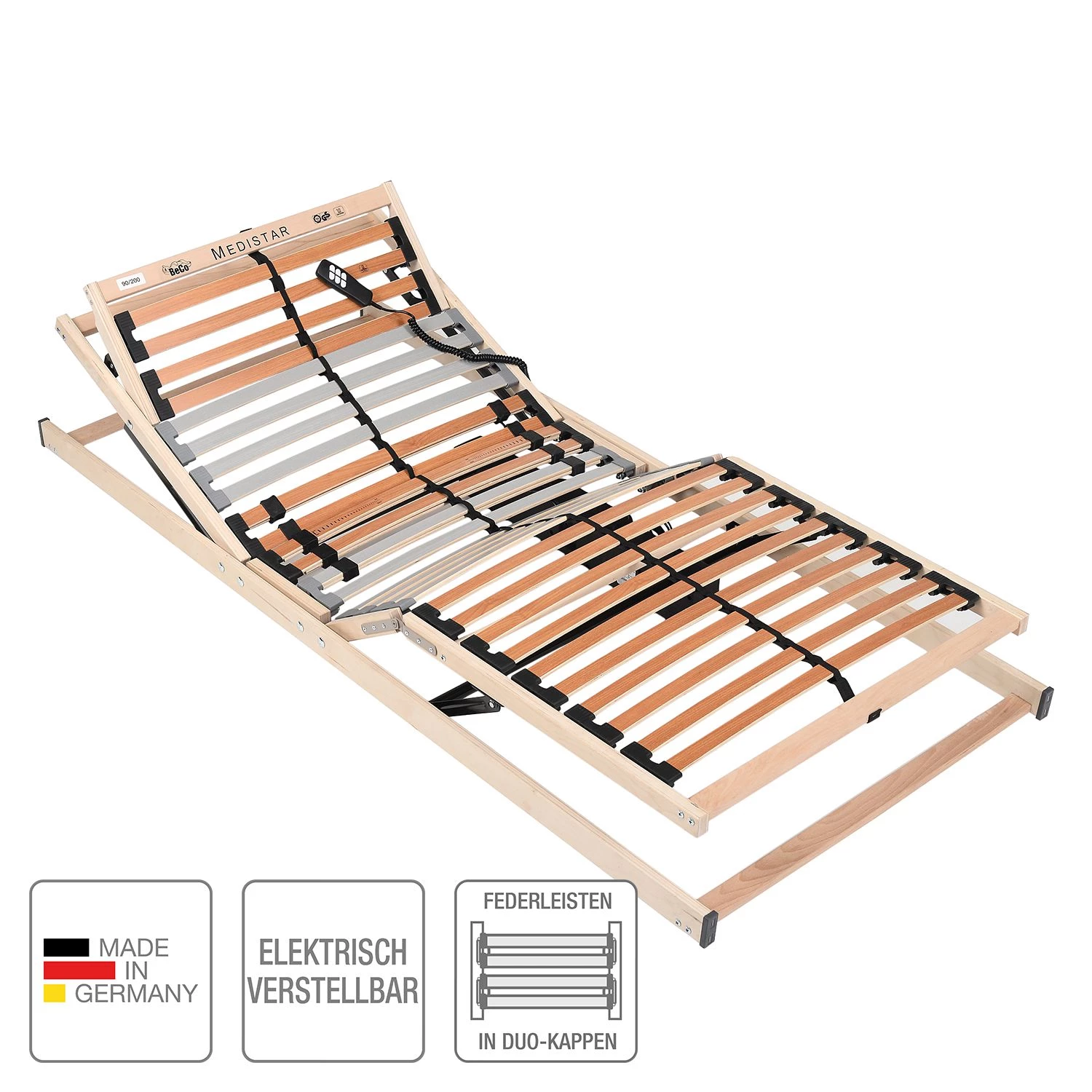 BeCo Sommier à lattes MEDISTAR DUO - 80 x 200cm 2 BeCo Sommier à lattes MEDISTAR DUO - 80 x 200cm – Image 2
