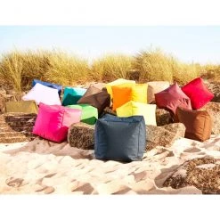 SITTING POINT Pouf Scuba Cube - Bleu jean -Poubelles de cuisine Soldes Magasin sitzwuerfel scuba cube flachgewebe jeansblau 3306777