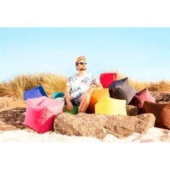 SITTING POINT Pouf Scuba Cube - Bleu jean -Poubelles de cuisine Soldes Magasin sitzwuerfel scuba cube flachgewebe jeansblau 3306781