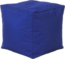 SITTING POINT Pouf Scuba Cube - Tissu bleu foncé