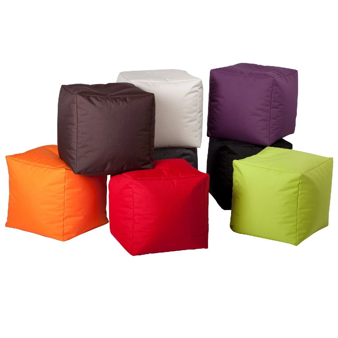 SITTING POINT Pouf Scuba Cube - Tissu pétrole 2 SITTING POINT Pouf Scuba Cube - Tissu pétrole – Image 2