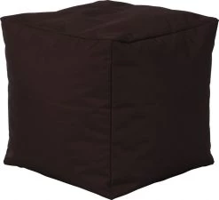 SITTING POINT Pouf Scuba Cube - Tissu marron